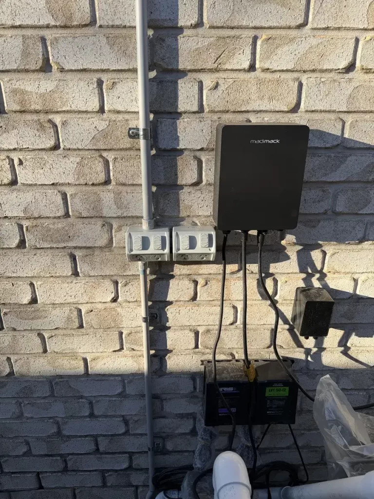 Two double weatherproof power points on a new dedicated circuit for pool equipment in Virginia, Brisbane