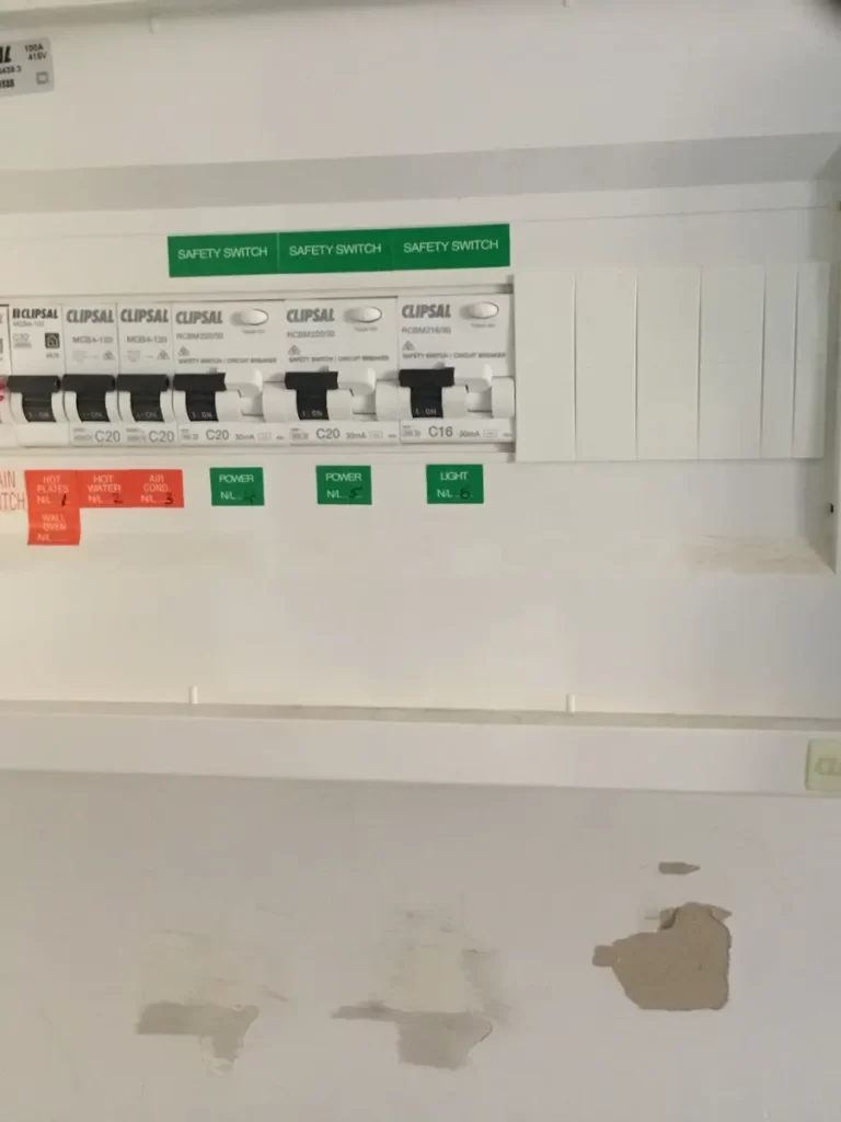 Real estate and rental property electrician check in Everton Park: safety switches tested at the switchboard