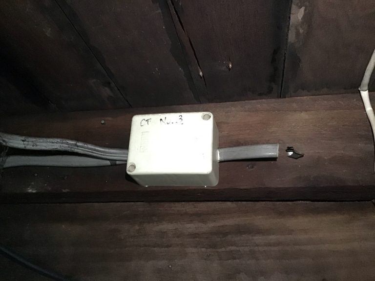 M-Tech electrician tracing and labelling a subfloor circuit to find the cause of partial power loss